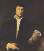 TIZIANO Vecellio Man with Gloves at oil painting